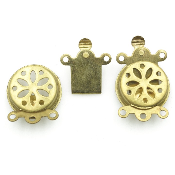Broche 2pz de laton 13mm