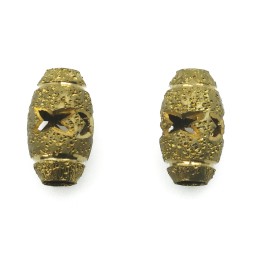 Oval perforado 7x9 mm de laton para collar y pulsera