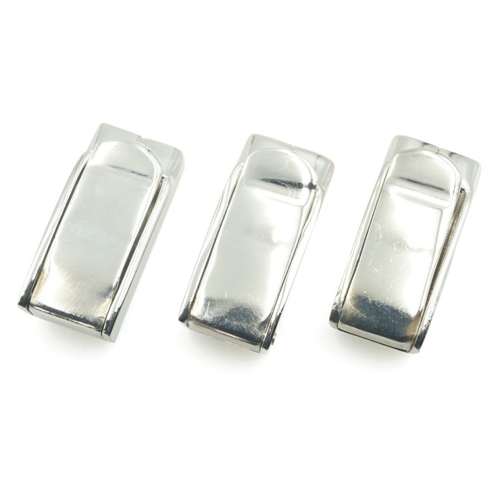 Broche 20x5mm de laton plateado