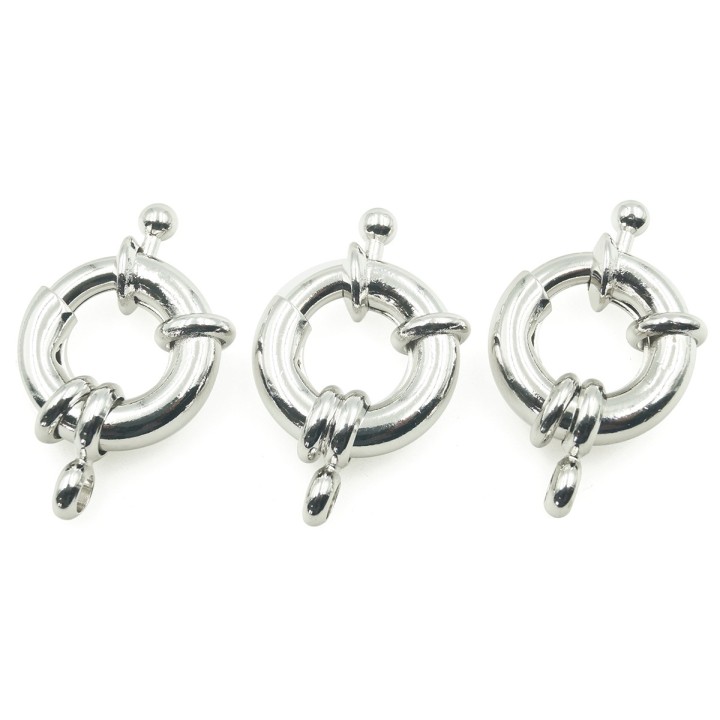 Broche 15mm de laton rodio
