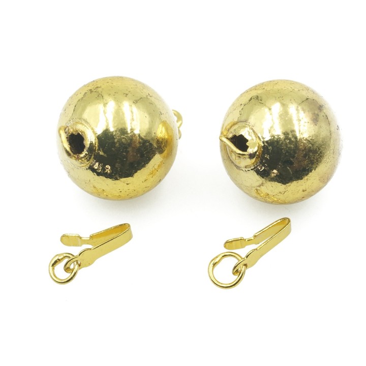 Broche 2pz de laton 14mm igp
