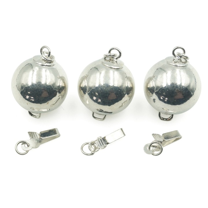 Broche 2pz de laton 14mm rodio