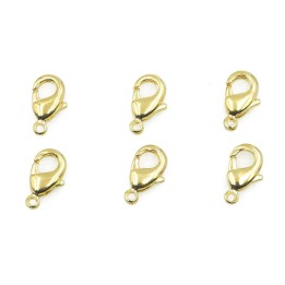 Broche 9x5mm de laton dorado