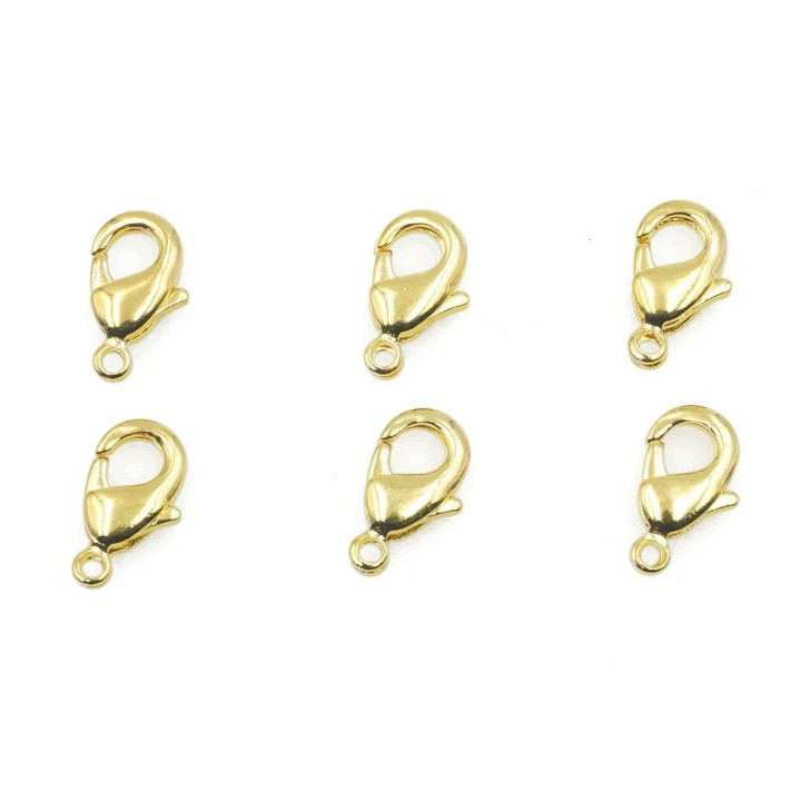 Broche 9x5mm de laton dorado