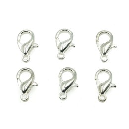 Broche 10x5.3mm de zamac plateado