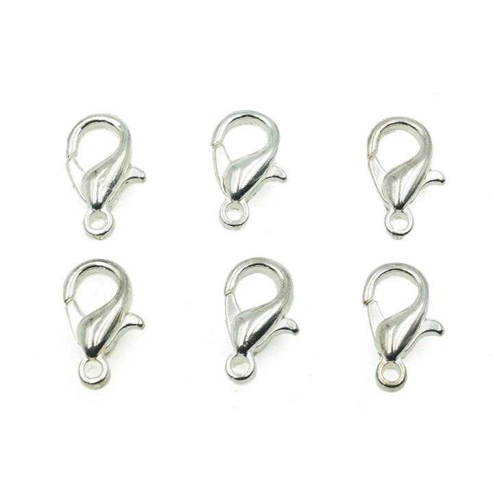 Broche 10x5.3mm de zamac plateado