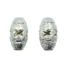 Oval perforado 7x12 mm de laton para collar y pulsera