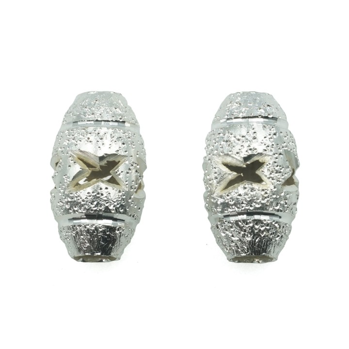 Oval perforado 7x12 mm de laton para collar y pulsera