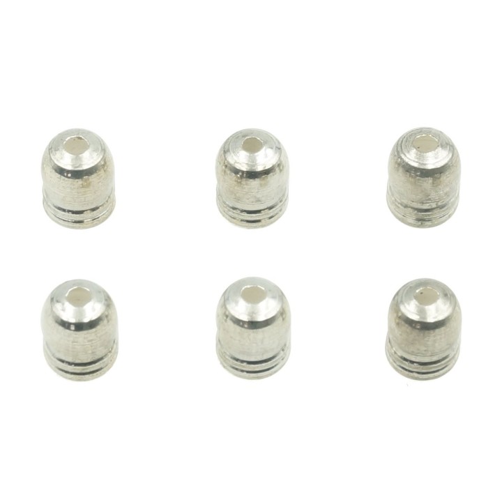 Terminal 4x5mm de laton para collar y pulsera plateado
