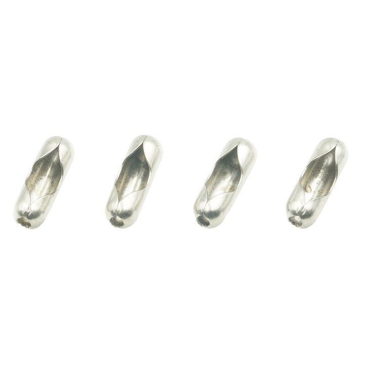 Terminal 12x4mm de laton para collar y pulsera niquelado