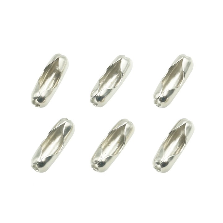 Terminal 9x3mm de laton para collar y pulsera niquelado