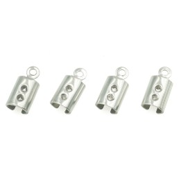 Terminal 9x4mm de acero inoxidable p/collar y pulsera