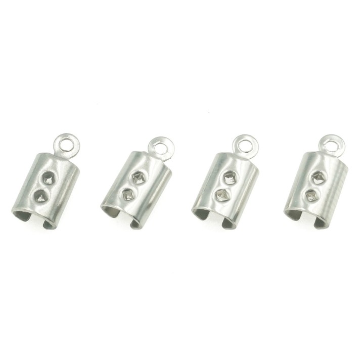 Terminal 9x4mm de acero inoxidable p/collar y pulsera