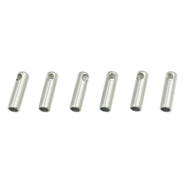 Terminal 7x2mm de acero inoxidable para collar y pulsera