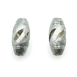 Oval perforado 7x15 mm de laton para collar y pulsera