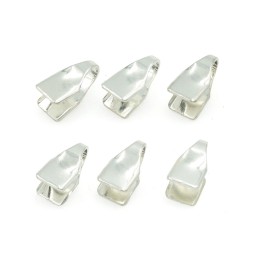 Terminal 4mm de laton para collar y pulsera plateado