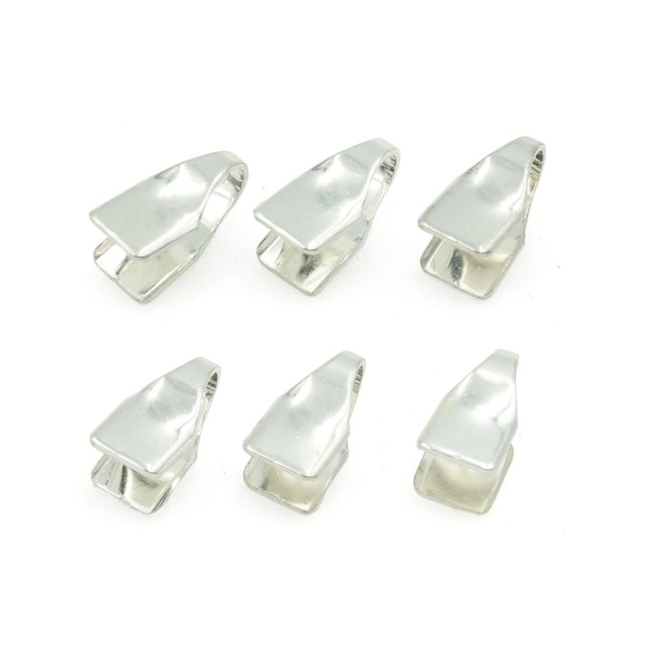 Terminal 4mm de laton para collar y pulsera plateado
