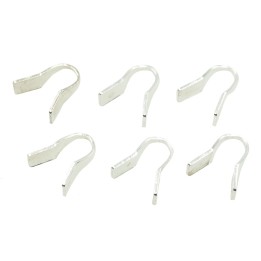 Terminal 3mm de laton para collar y pulsera plateado