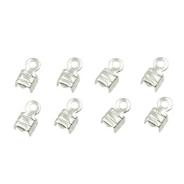 Terminal 6x4mm de laton para collar y pulsera niquelado
