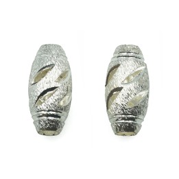 Oval perforado 7x15 mm de laton para collar y pulsera