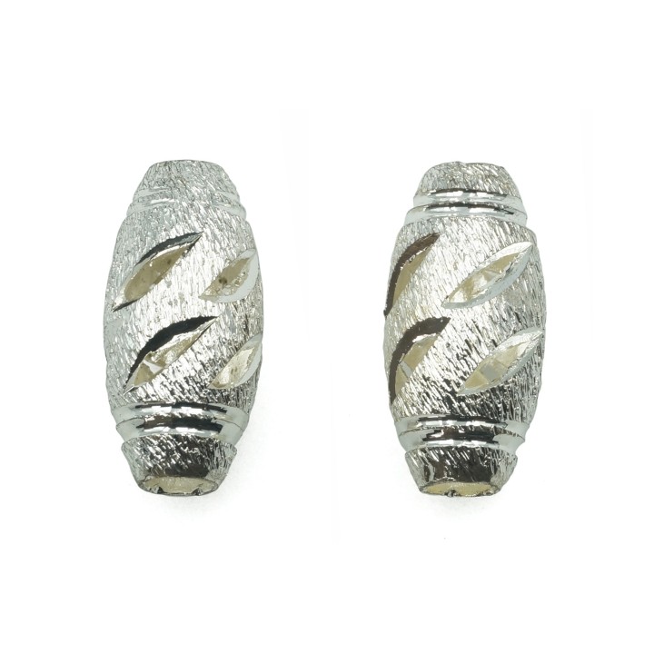 Oval perforado 7x15 mm de laton para collar y pulsera