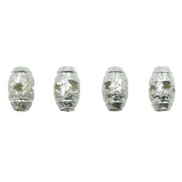 Oval perforado 8x5 mm de laton para collar y pulsera