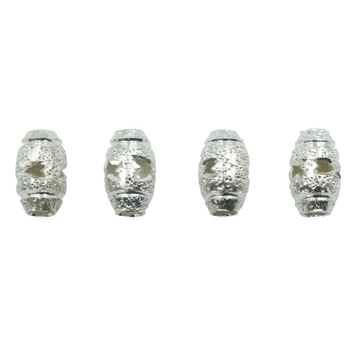 Oval perforado 8x5 mm de laton para collar y pulsera