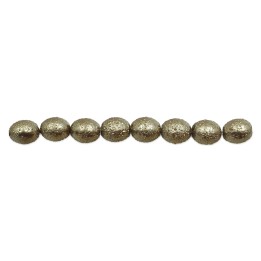 Perla ice oval 6x6mm de vidrio para collar pulsera y aretes