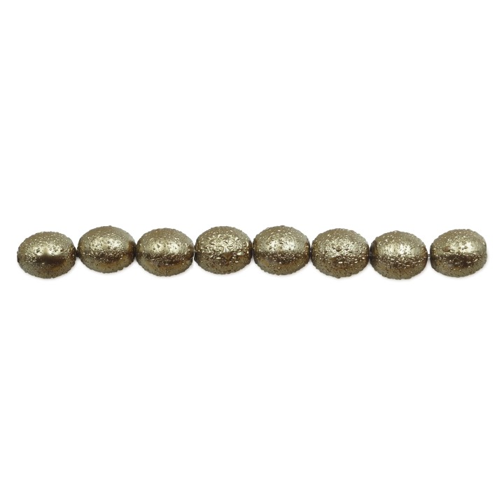 Perla ice oval 6x6mm de vidrio para collar pulsera y aretes