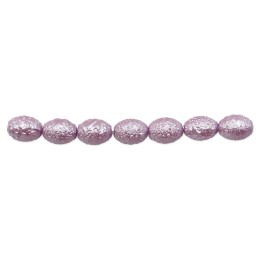 Perla ice oval 8x6mm de vidrio para collar pulsera y aretes
