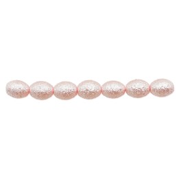 Perla ice oval 8x6mm de vidrio para collar pulsera y aretes