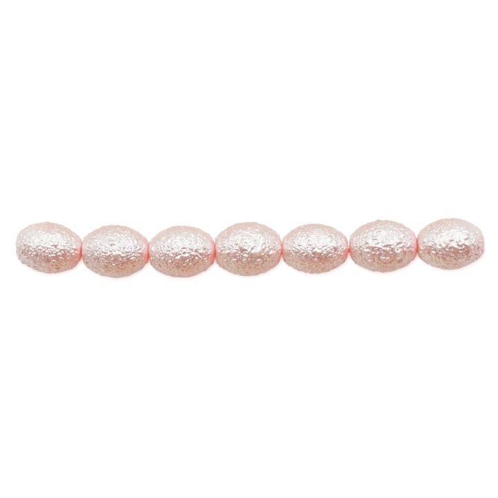 Perla ice oval 8x6mm de vidrio para collar pulsera y aretes