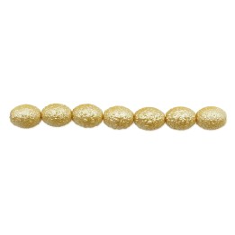 Perla ice oval 8x6mm de vidrio para collar pulsera y aretes