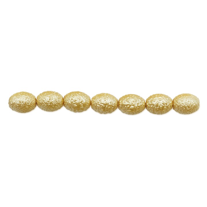 Perla ice oval 8x6mm de vidrio para collar pulsera y aretes