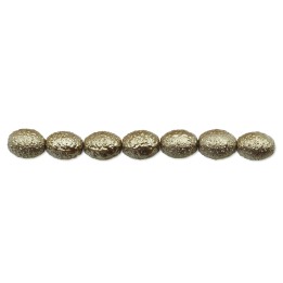 Perla ice oval 8x6mm de vidrio para collar pulsera y aretes