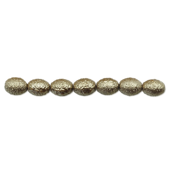 Perla ice oval 8x6mm de vidrio para collar pulsera y aretes