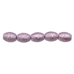 Perla ice oval 10x8mm de vidrio para collar pulsera y aretes