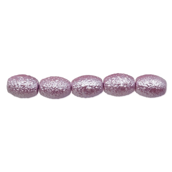 Perla ice oval 10x8mm de vidrio para collar pulsera y aretes