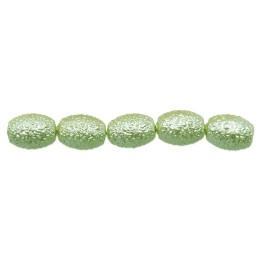 Perla ice oval 10x8mm de vidrio para collar pulsera y aretes