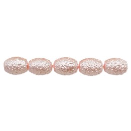Perla ice oval 10x8mm de vidrio para collar pulsera y aretes