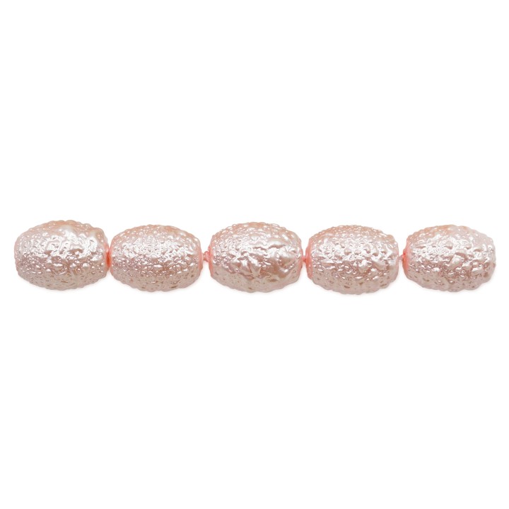 Perla ice oval 10x8mm de vidrio para collar pulsera y aretes