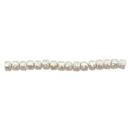 Perla cilindro ice 4x3mm de vidrio para collar pulsera y aretes