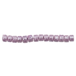 Perla cilindro ice 4x3mm de vidrio para collar pulsera y aretes