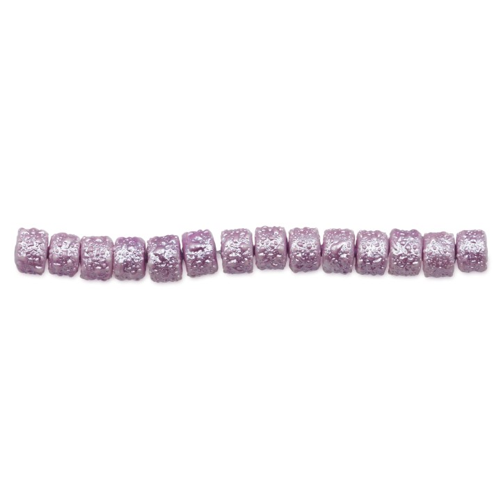 Perla cilindro ice 4x3mm de vidrio para collar pulsera y aretes