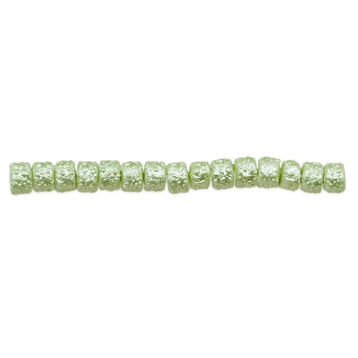 Perla cilindro ice 4x3mm de vidrio para collar pulsera y aretes