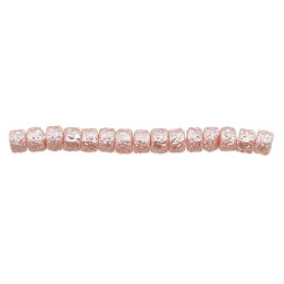 Perla cilindro ice 4x3mm de vidrio para collar pulsera y aretes