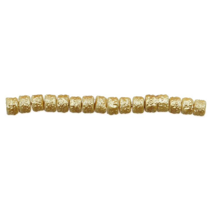 Perla cilindro ice 4x3mm de vidrio para collar pulsera y aretes