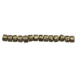 Perla cilindro ice 4x3mm de vidrio para collar pulsera y aretes