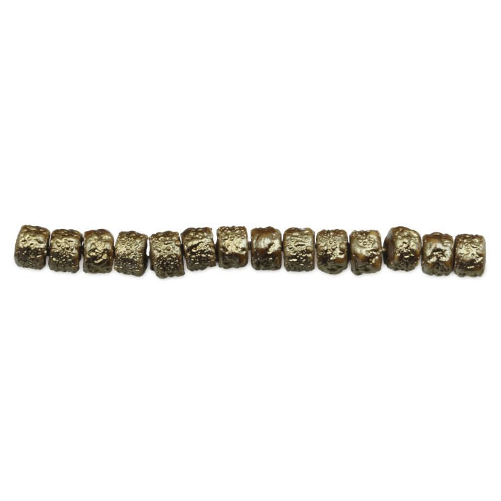 Perla cilindro ice 4x3mm de vidrio para collar pulsera y aretes