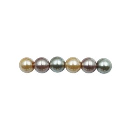 Perla con nudo 8mm de vidrio para collar pulsera y aretes